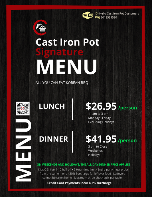 Cast Iron Pot – Signature Menu